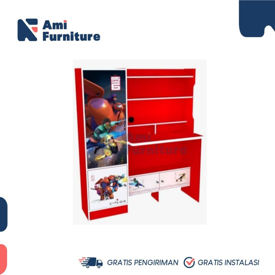 Meja Belajar Anak Karakter Seri MBB Big Hero 2.0 Merk G-Star